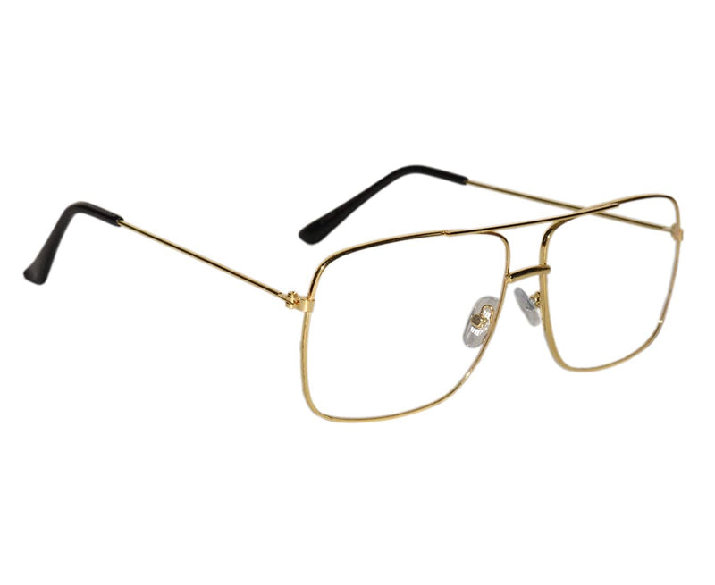 Gold Half Rim Square