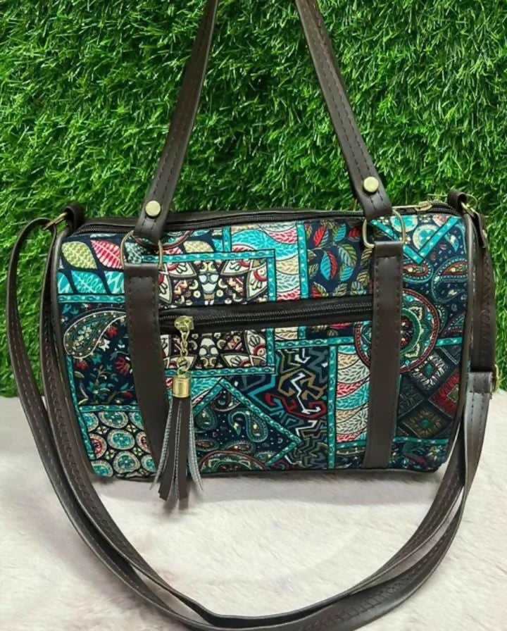 Boho Print Women's Shoulder Bag with Tassel