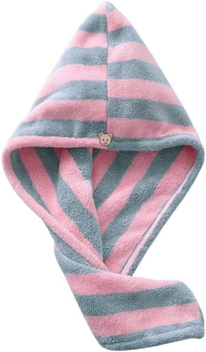 1. Hair Drying Towel Cap With Button , Hair Wrap For Women And Girls
