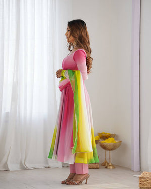 1. HEAVY PURE SOFT FOX GEORGETTE COLOURFULL PADDING