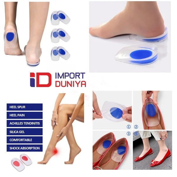 Heel Pad Silicone Heel Cup Anti-foot Pain Insole Bone Spur Heel Shock Absorbing Insole Latex Insole