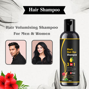 1. Herbal 3 in 1 Hair Dye Instant Black Hair Shampoo ( Pack Of 4)