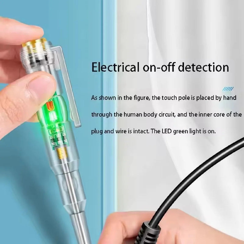 High-Brightness Intelligent Voltage Tester Pen, Multi-Function LED Test Pen with Screwdriver