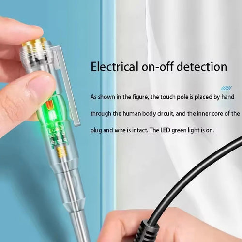 High-Brightness Intelligent Voltage Tester Pen, Multi-Function LED Test Pen with Screwdriver