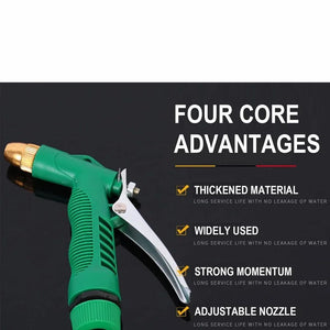 1. High Pressure Water Spray Gun Nozzle for Car, Plants Multi Functional for Gardening Car Washing, Plastic/Green