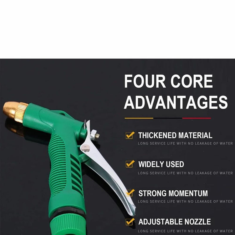 High Pressure Water Spray Gun Nozzle for Car, Plants Multi Functional for Gardening Car Washing, Plastic/Green