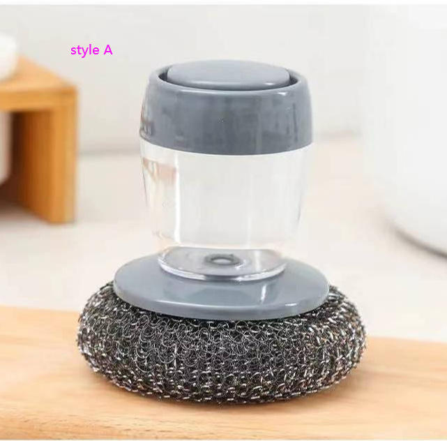 Kitchen Soap Dispensing Palm Brush Washing