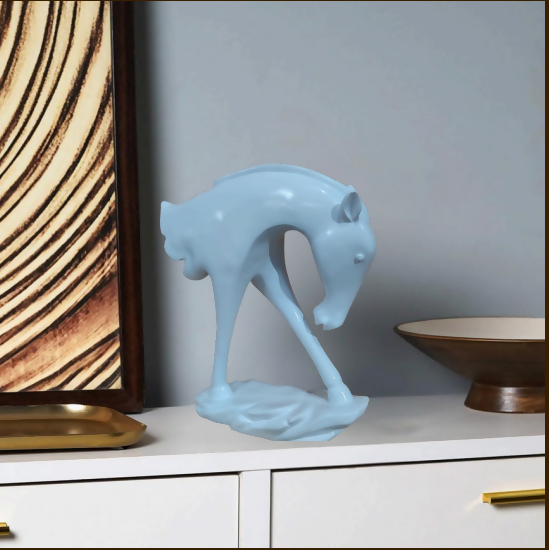 Elegant White Horse Resin Showpiece for Home Decor – Running Horse Figurine, Stylish Decorative Statue for Living Room, Office Desk, Vastu & Luxury Interior Styling