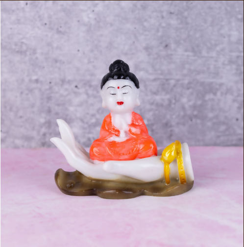 Hand Buddha Resin Showpiece for Home Decor – Artistic Buddha Hand Idol, Peaceful Spiritual Decorative Figurine for Living Room, Office Desk & Pooja Room