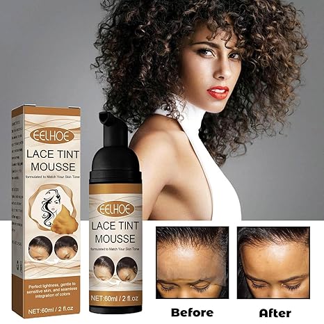 Lace Tint Mousse for Wigs & Hairline – Natural Blend Lace Tint Foam for Seamless Hairline Finish for Men & Women