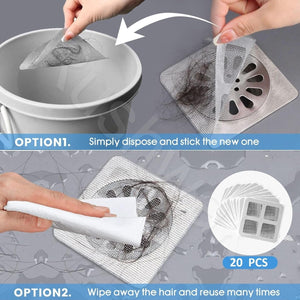 1. Large Upgraded Drain Cover Hair Catcher Disposable Waterproof Drain Guard (Pack of 10)
