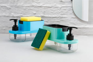 1. Liquid Dispenser Pump with Sponge Holder Kitchen Sink Accessories