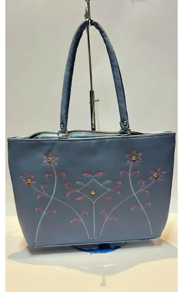 Classic Blue Shoulder Tote Bag