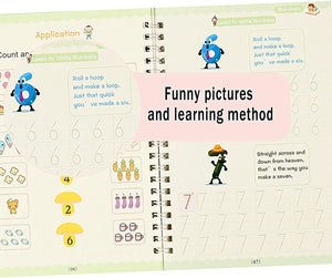 1. Magic Book for Kids, Sink Magic Practice CopyBook, (4 Books+10 Refills+1 Pen+1 Grip) ( Pack Of 2 )