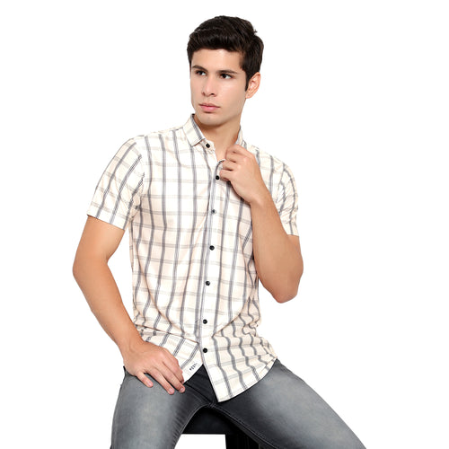 Men Regular Fit Checkered Casual Shirt
