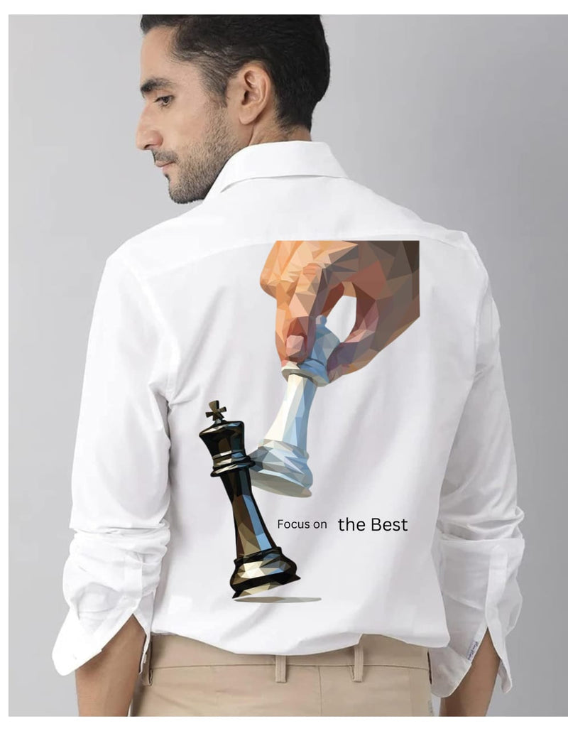 Men Regular Fit Chess Printed Casual Shirt