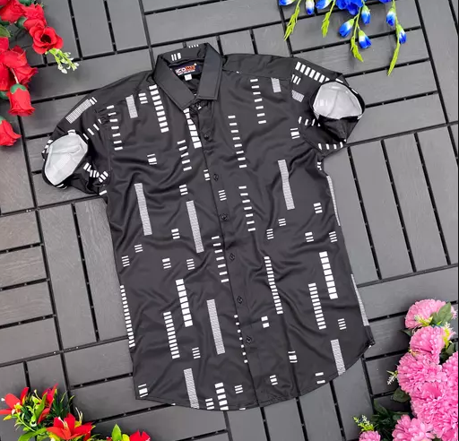 Men Regular Fit Printed Spread Collar Casual Shirt