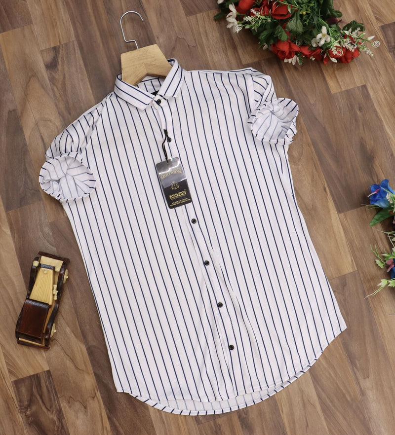 Men Regular Fit Striped Formal Shirt