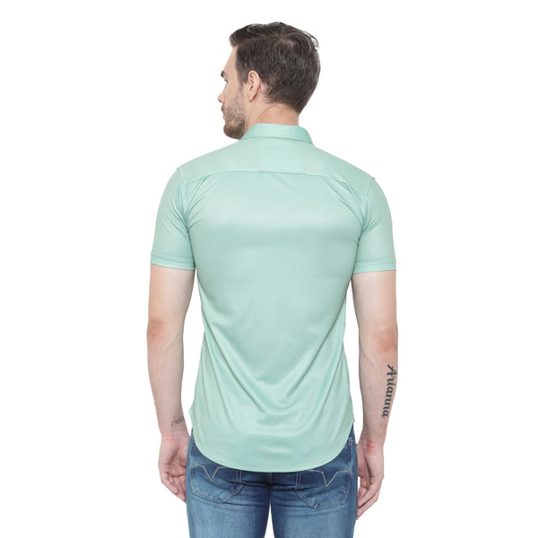 Men’s Super Slim Fit Graphic Print Casual Shirt with Slim Collar