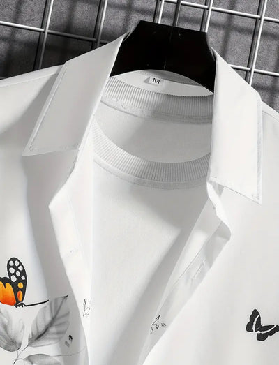 Men Regular & Super Slim Fit Printed Ribbed Collar Casual Shirt – Trendy & Stylish Everyday Wear
