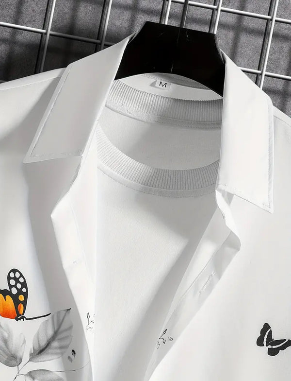 Men Regular & Super Slim Fit Printed Ribbed Collar Casual Shirt – Trendy & Stylish Everyday Wear