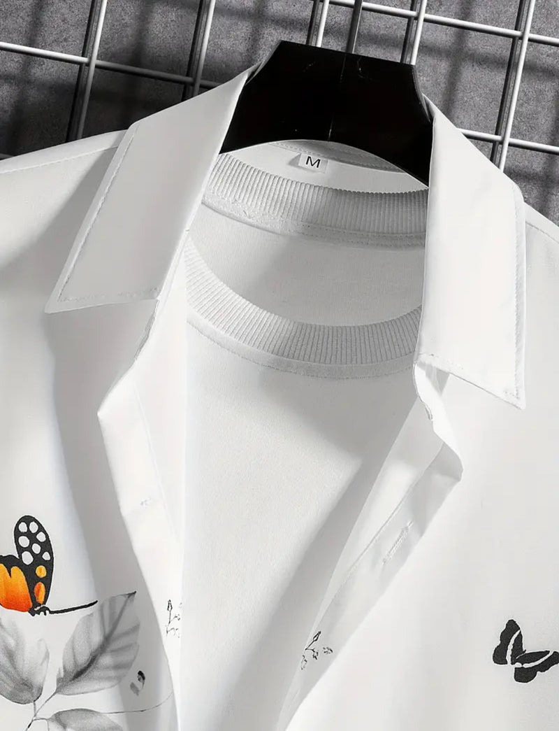 Men Regular & Super Slim Fit Printed Ribbed Collar Casual Shirt – Trendy & Stylish Everyday Wear