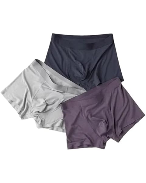 Men's Ultra Silk Soft Lycra Material Ice Silk Men's Short Plain Underwear Multicolor ( Pack Of 2 )