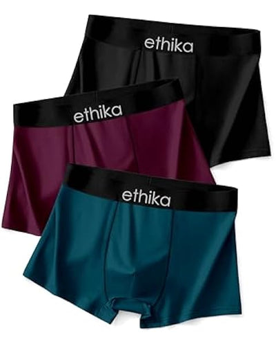Men's Ultra Silk Soft Lycra Material Ice Silk Men's Short Plain Underwear Multicolor ( Pack Of 4 )
