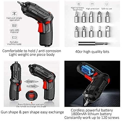 Metal Electric Screwdriver with 47 pcs Screwdriver Bit Set