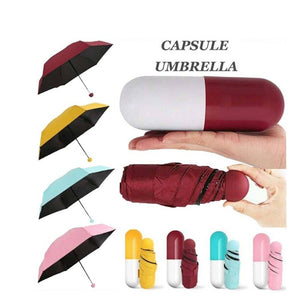 1. Mini Capsule Shaped Tree Design Parapluie Payung Sombrillas Paraguas Folding Capsule Umbrella Yellow With Logo Prints Capsule
