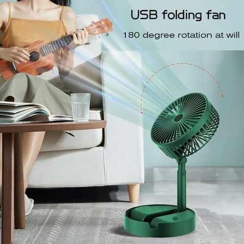 Mini Foldable USB Rechargeable Desk Fan Electric Desktop Fan