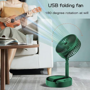 1. Mini Foldable USB Rechargeable Desk Fan Electric Desktop Fan