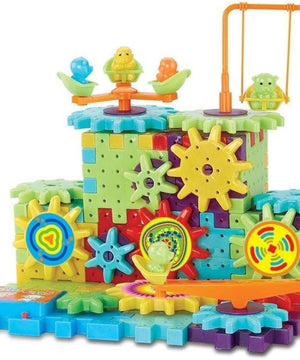 1. Miracle Motorized Spinning Rotating Gear Blocks for STEM & Montessori Learning