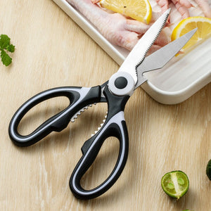 1. Multifunctional Kitchen Shears Stainless Steel Panda Scissors with Plastic Protective Cover for Chicken Fish Meat Vegetable