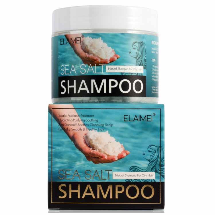 Natural Nourishing Oil Controlling Deep Repairing Hair Softening Cleaning Sea Salt Shampoo (Pack of 2)