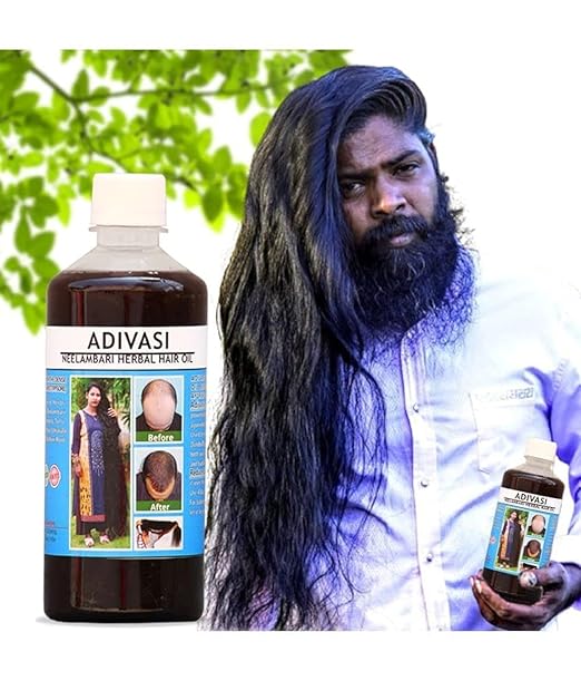 Neelambari Ayurvedic Hair Care Oil.Made By Pure Adivasi Ayurvedic Herbs (500Ml)( pack of 2)