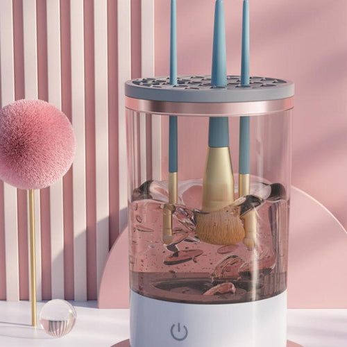 New silicone electric cosmetic brush cleaner makeup brush