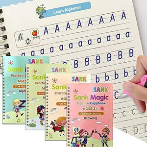 1. 🔷Original SANK MAGIC BOOK 10 REFILL 1 pen GRIP 🌈   /  KIDS learning BOOK /shank magic book, Sank magic practice book ( 4 book + 10 refill + 1 pen + 1 grip)
