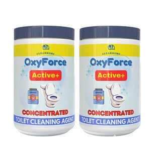 1. OxyForce Active Plus Oxygen Agent for Deep Descaling Stain Remover Foaming Formula Powder Toilet Cleaner