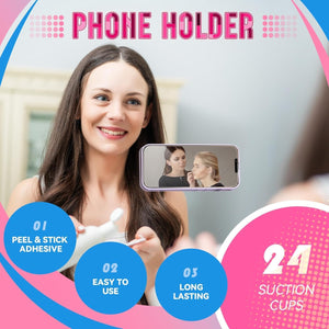 1. Phone Case Anti-Slip Silicone Back Cover Multipurpose Hands-Free Sticky Pads