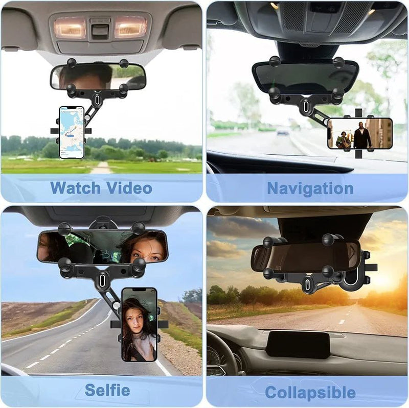 Phone Mount for Car, Large Rear Mirrors Friendly