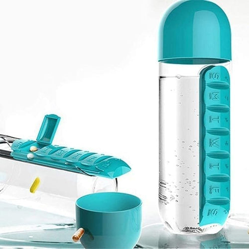 Pill Box for medicine with water Bottle First Aid Pill Box