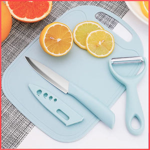 1. Plastic Large Chopping Cutting Board for Kitchen (3 PC Set) Vegetables