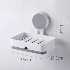 1. Plastic Wall Mounted Drain Soap Box for Bathroom