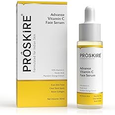 Proskire 10% Advance Vitamin C Serum With Ferulic Acid, For Dark Spots Pigmentation & Glowing Face - 30 ml (Pack of 2)