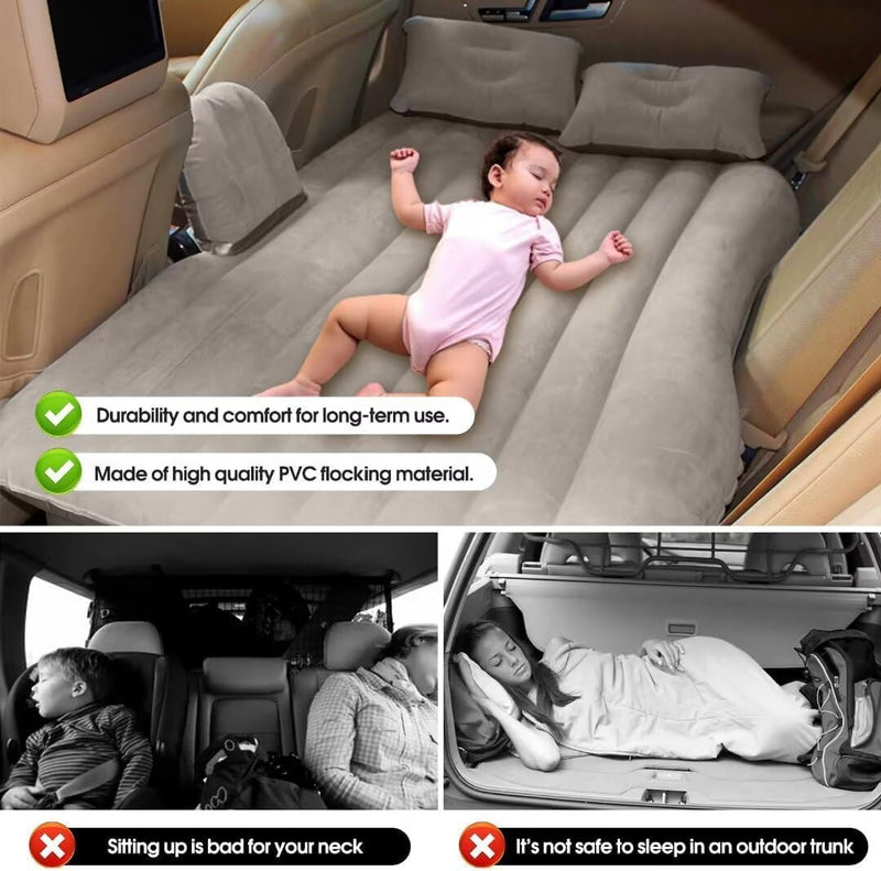 PVC Car Bed-Camping Mattress-Portable Inflatable Bed for Travel