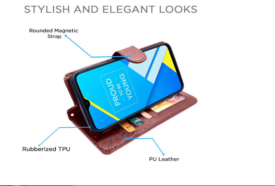 Realme C2 Protective Brown Back Case – Shock Absorption & Scratch Resistant