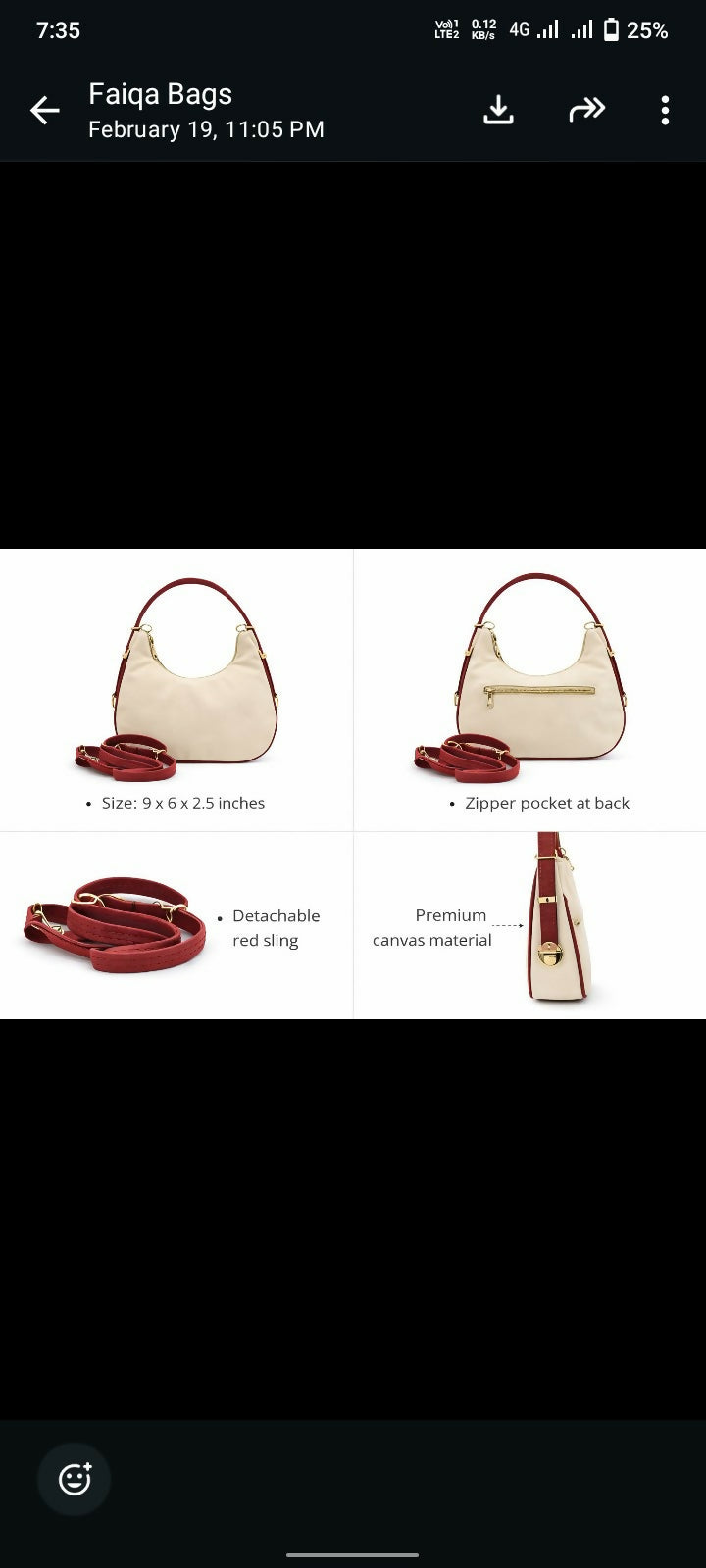 Elegant Half Moon Handbag for Women – Canvas & PU Leather