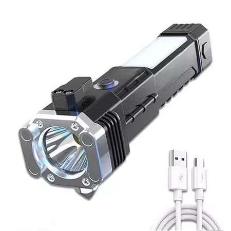 Rechargeable Torch LED Flashlight with Long Distance Beam Range