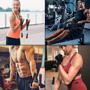 1. Resistance Bands Set for Exercise, Stretching, and Workout Toning Tube Kit with Foam Handles
